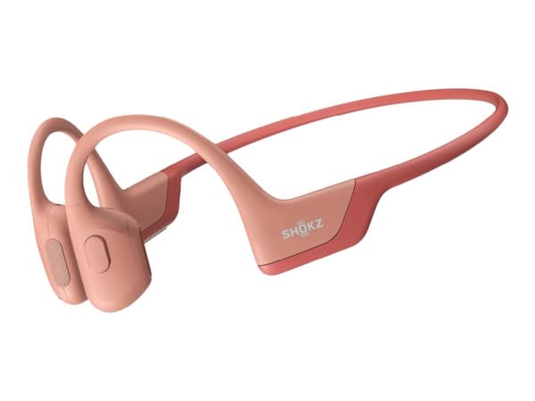 AfterShokz OpenRun Pro - Hodetelefoner med mikrofon - åpent øre - bak-nakken-montering - Bluetooth - trådløs - rosa