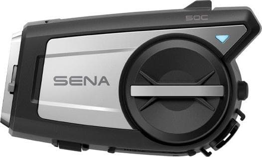 SENA 50C 50C-01 motorcykel samtaleanlæg 4K-kamera Bluetooth 5.0 8000 m 1 stk. Sort, Sølv