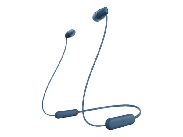 Sony WI-C100, Langaton, Puhelut/Musiikki, 20 - 20000 Hz, 20 g, Kuulokkeet, Sininen