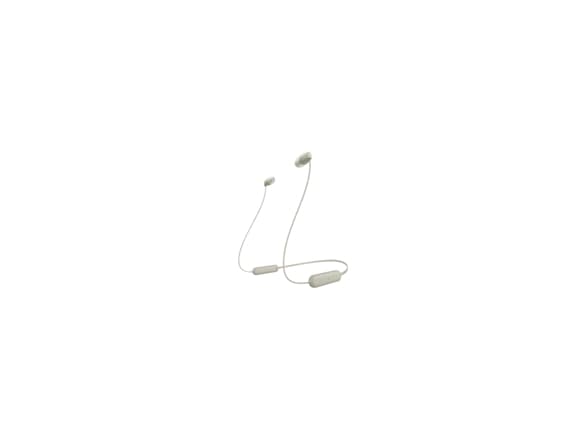 Sony WI-C100 - Hörlurar med mikrofon - inuti örat - nacKräm - Bluetooth - trådlös - beige