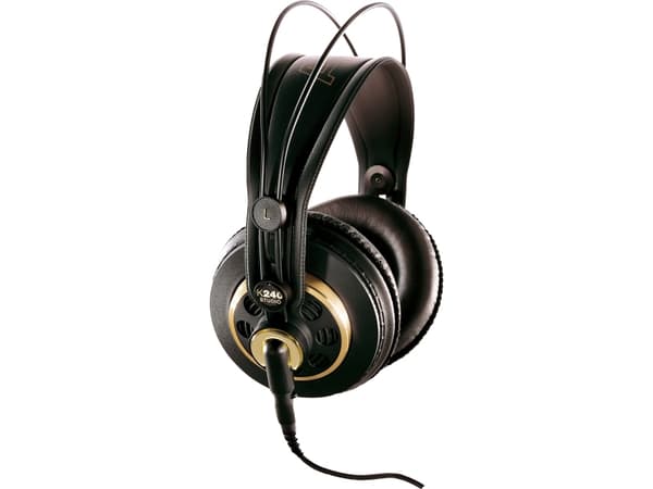 AKG K240 STUDIO headphones/headset Wired Head-band Black, Gold