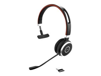 Jabra Evolve 65 SE MS Mono - Headset - på örat - Bluetooth - trådlös - USB - med laddningsställ - Certifierad för Microsoft-teams - för Jabra Evolve;