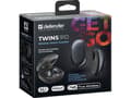 Miniatyrbilde 4 av 5: Defender Twins 910, hodetelefoner med mikrofon, volumkontroll, svarte, In-ear (in-ear type) hodetelefoner, BT 5.1, TWS, etui ładujące type bluetooth