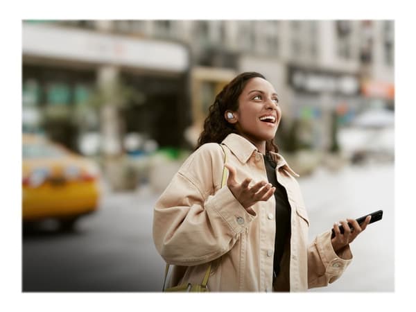Sony LinkBuds S - True wireless-hörlurar med mikrofon - inuti örat - Bluetooth - aktiv brusradering - vit