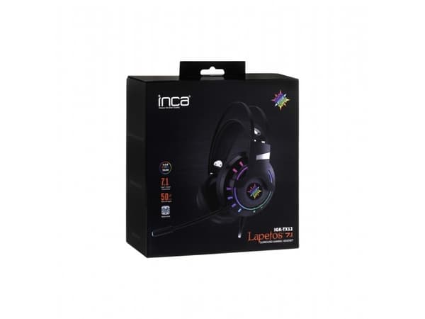 Inca IGK-TX12, Langallinen, Pelaaminen, Kuulokkeet, Musta