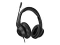 Miniatyrbild 3 av 5: Targus AEH102GL - Headset - på örat - konvertibel - kabelansluten - USB-A - ljudisolerande - svart