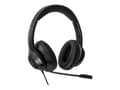 Miniatyrbild 2 av 5: Targus AEH102GL - Headset - på örat - konvertibel - kabelansluten - USB-A - ljudisolerande - svart