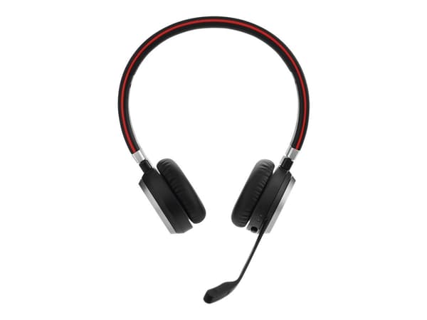 Jabra Evolve 65 SE MS Stereo - Headset - på örat - Bluetooth - trådlös - USB - med laddningsställ - Certifierad för Microsoft-teams - för Jabra Evolv