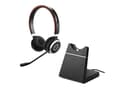 Miniatyrbild 1 av 5: Jabra Evolve 65 SE MS Stereo - Headset - på örat - Bluetooth - trådlös - USB - med laddningsställ - Certifierad för Microsoft-teams - för Jabra Evolv