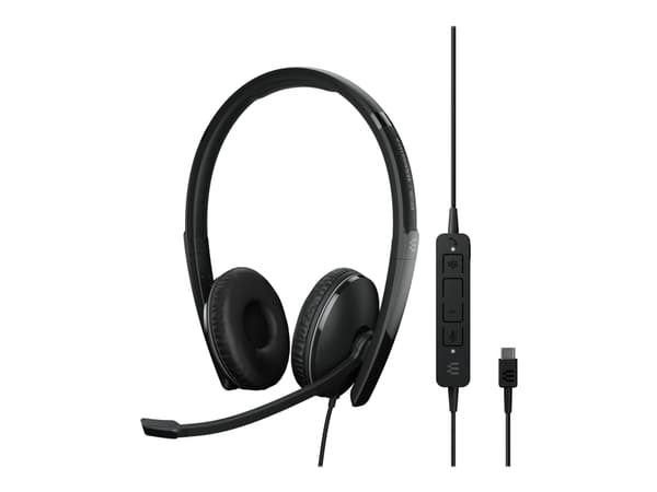 EPOS ADAPT 160T ANC USB-C - ADAPT 100 Series - headset - på örat - kabelansluten - aktiv brusradering - USB-C - svart - Certifierad för Microsoft-tea