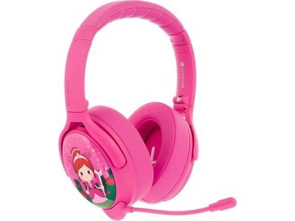 Onanoff BuddyPhones Cosmos+ - Hodesett - full størrelse - trådløs, kablet - aktiv støydemping - rosenrosa