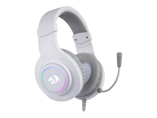 Redragon Hylas H260RGB - Hodesett - full størrelse - kablet - 3,5 mm jakk - hvit