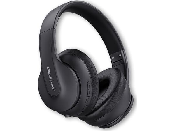 Qoltec 50844, Langaton, Puhelut/Musiikki, 213 g, Kuulokkeet, Musta