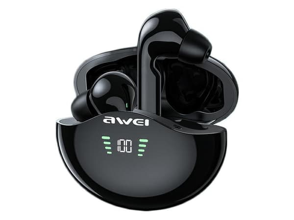 Awei AWEI Earphones Bluetooth 5.1 T12P TWS Earphones + Docking Station Black/Black