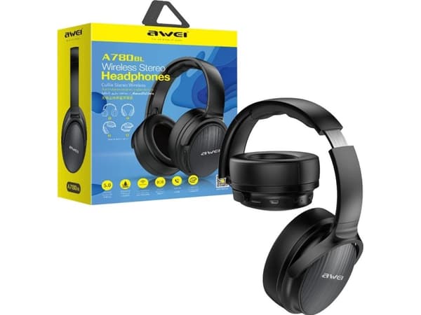 AWEI over-ear Bluetooth-hodetelefoner A780BL svart/svart