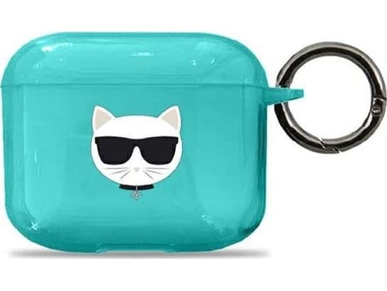Karl Lagerfeld KLA3UCHFL AirPods 3 deksel blå/blå Choupette