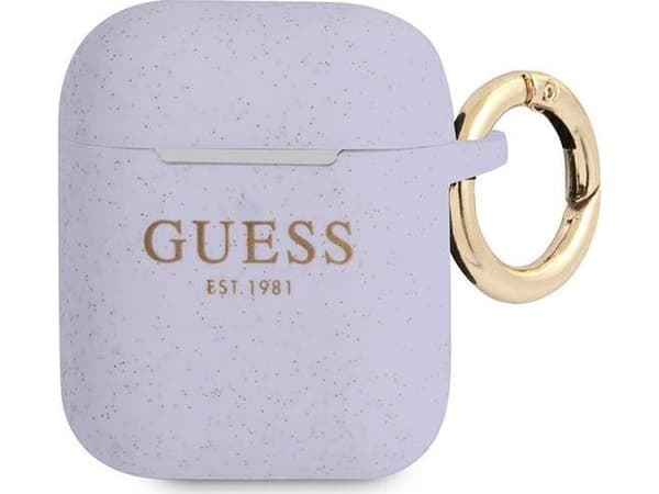 Guess GUA2SGGEU AirPods-skal i lila/lila silikonglans