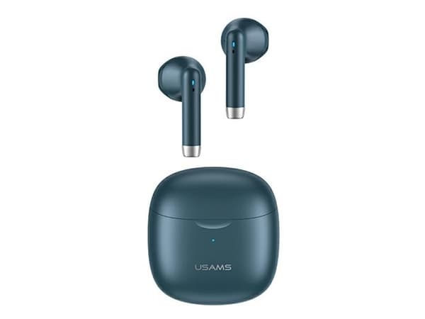 USAMS Bluetooth 5.0 TWS IA-serien trådløse hodetelefoner marine/mørkeblå BHUIA03 (US-IA04)