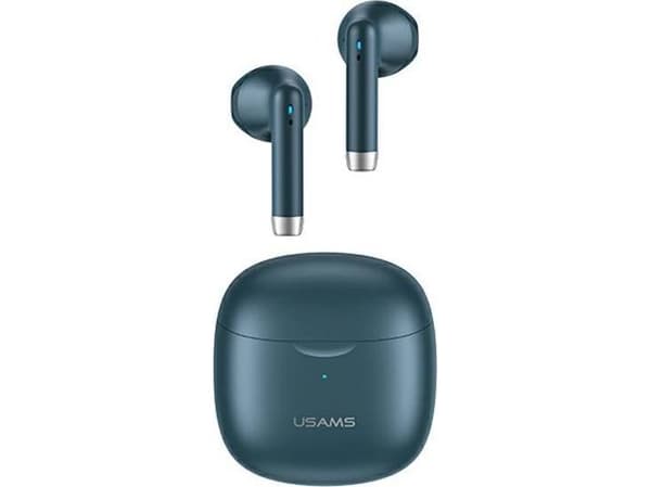 USAMS Bluetooth 5.0 TWS IA-serien trådløse hodetelefoner marine/mørkeblå BHUIA03 (US-IA04)