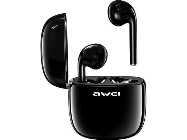 AWEI Bluetooth 5.0 T28 TWS headphones + docking station black/black