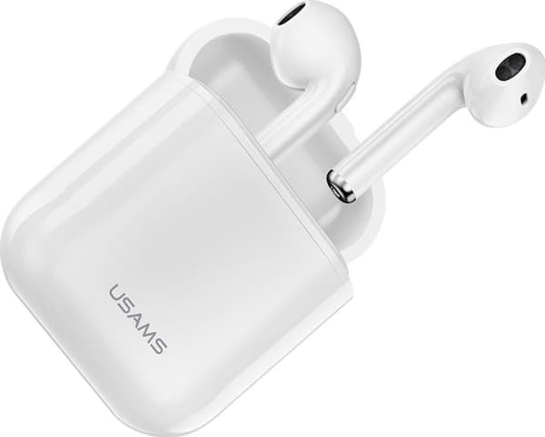 USAMS Bluetooth 5.0 TWS LU-serien trådløse hodetelefoner hvit/hvit BHULU01 (US-LU001)