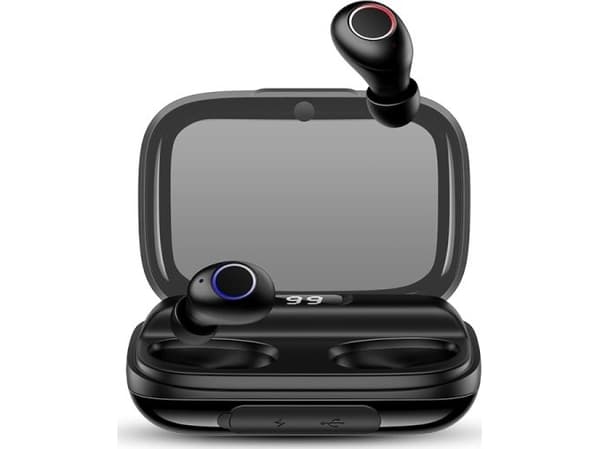 USAMS Bluetooth 5.0 TWS YJ-serien trådløse hodetelefoner svart/svart BHUYJ01