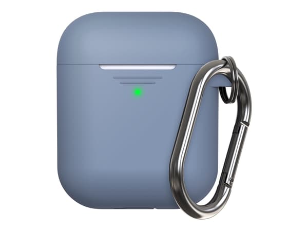 KeyBudz Elevate avaimenperä - Langattomien kuulokkeiden kotelo - pehmeä silikoni - koboltin sininen - Apple AirPods -laitteille (1. sukupolvi, 2. suk