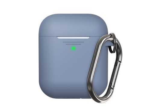 KeyBudz Elevate avaimenperä - Langattomien kuulokkeiden kotelo - pehmeä silikoni - koboltin sininen - Apple AirPods -laitteille (1. sukupolvi, 2. suk