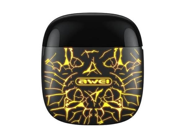 AWEI Bluetooth 5.0 T28 Pro TWS-hodetelefoner + dokkingstasjon svart/svart