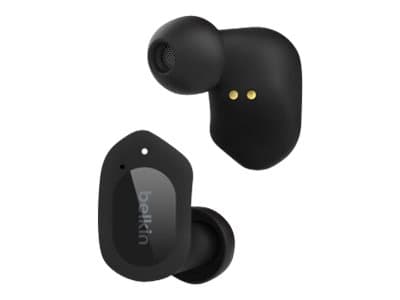 Belkin SoundForm Play - True wireless-hörlurar med mikrofon - inuti örat - Bluetooth - aktiv brusradering - midnatt