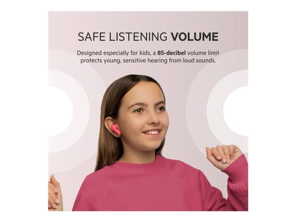 Belkin SoundForm Nano for Kids - True wireless-hörlurar med mikrofon - inuti örat - Bluetooth - rosa