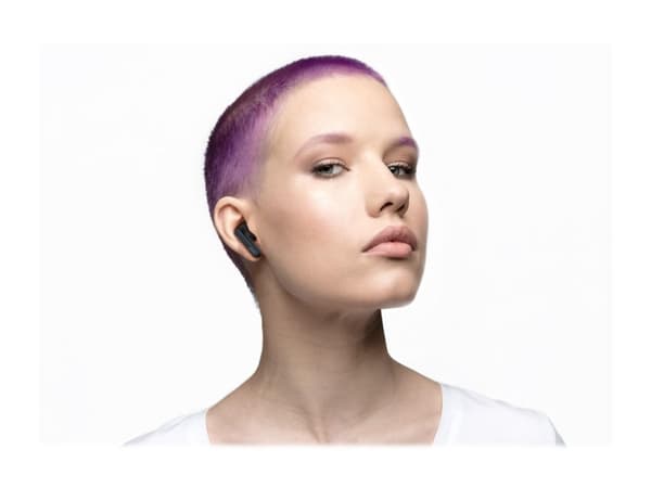 JVC HA-A9T - True wireless-hodetelefoner med mikrofon - i øret - Bluetooth - antrasitt, svart