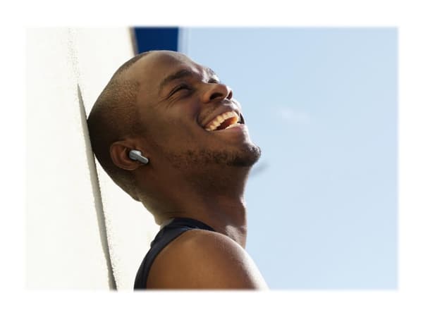 JVC HA-A9T - True wireless-hodetelefoner med mikrofon - i øret - Bluetooth - hvit, grå