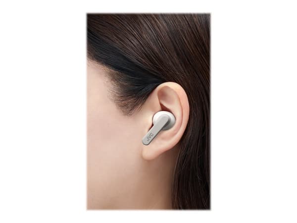 JVC HA-A9T - True wireless-hodetelefoner med mikrofon - i øret - Bluetooth - hvit, grå
