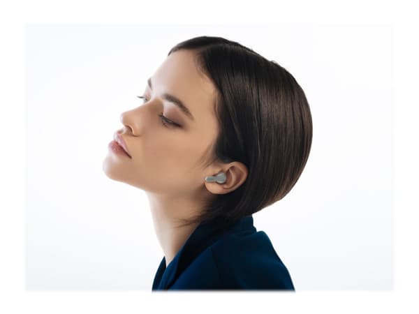 JVC HA-A9T - True wireless-hodetelefoner med mikrofon - i øret - Bluetooth - hvit, grå