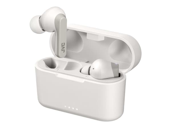 JVC HA-A9T - True wireless-hodetelefoner med mikrofon - i øret - Bluetooth - hvit, grå
