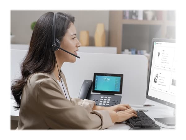 Yealink UH34 Lite Dual - Headset - på örat - kabelansluten - USB - ljudisolerande - svart - Certifierad för Microsoft-teams - för Yealink SIP-T43, T4
