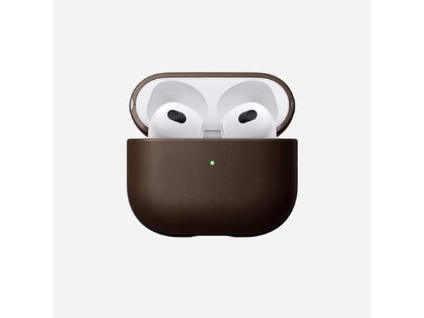 Nomad NM01001485 lærveske til Apple AirPods 3 - Mørkebrun