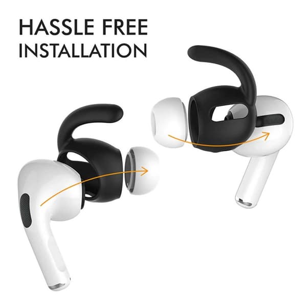 AirPods Pro Öronkrokar – Silikon Earhooks Svart