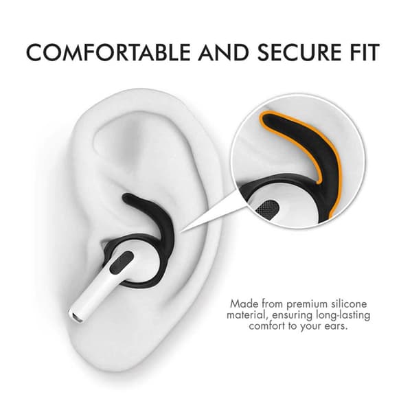 AirPods Pro Öronkrokar – Silikon Earhooks Svart