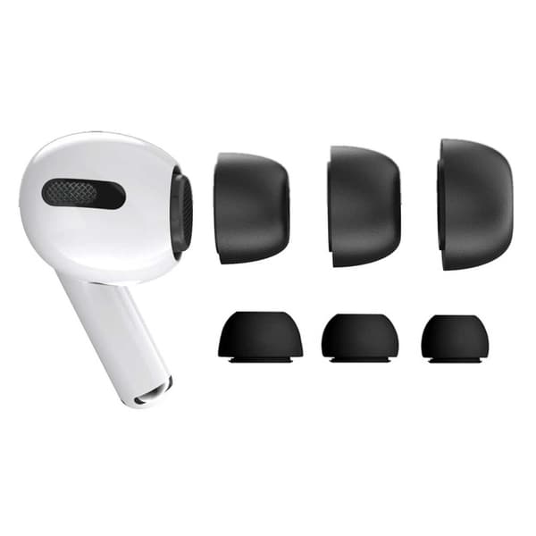 3 -pakke airpods pro ørepuder - silikone øre vælter sort