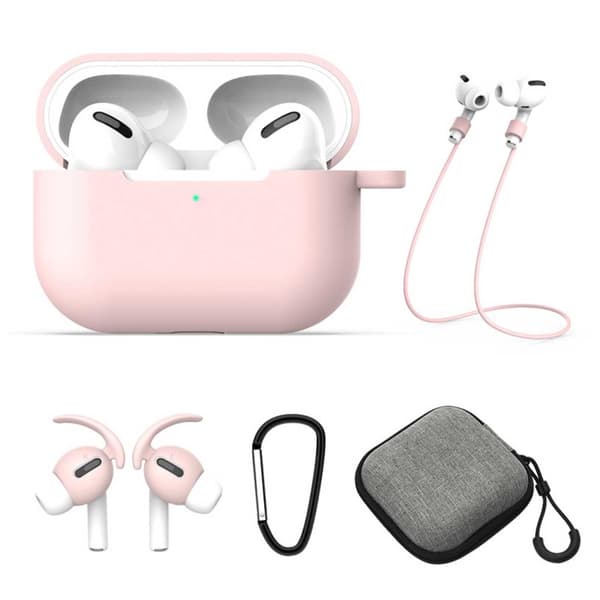 AirPods Pro Case Calcinal Earhooks taske 5-i-1 lyserød