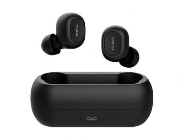 QCY T1C-BLACK, Trådløs, Samtaler/musikk, Hodesett, Sort