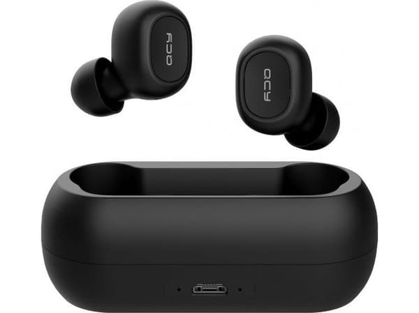 QCY T1C-BLACK, Trådløs, Samtaler/musikk, Hodesett, Sort