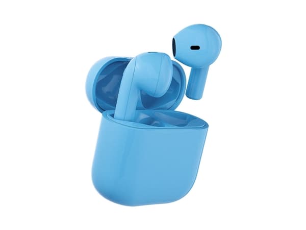 Happy Plugs Hope - True wireless-hodetelefoner med mikrofon - i øret - Bluetooth - blå