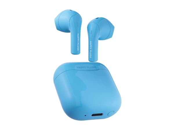 Happy Plugs Hope - True wireless-hodetelefoner med mikrofon - i øret - Bluetooth - blå