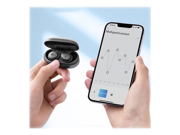 Soundcore Life Dot 3I - True wireless-hodetelefoner med mikrofon - i øret - Bluetooth - aktiv støydemping - svart