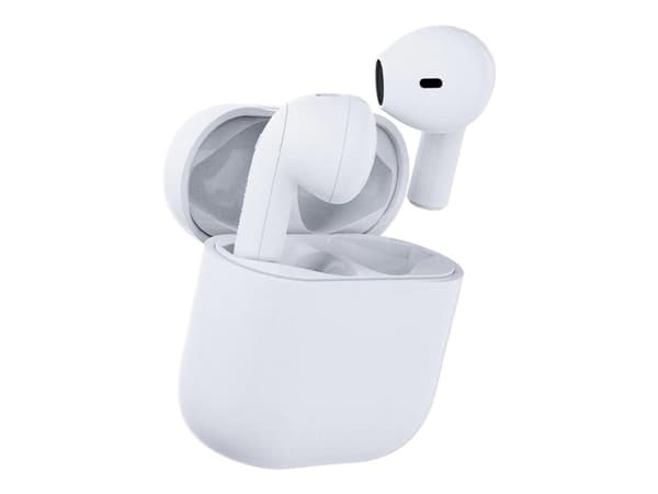 Happy Plugs JOY - True wireless-hörlurar med mikrofon - inuti örat - Bluetooth - vit