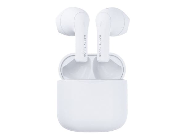 Happy Plugs JOY - True wireless-hörlurar med mikrofon - inuti örat - Bluetooth - vit