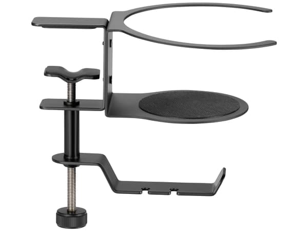 SpeaKa Professional SP-HCH-120, Hodetelefonholder, Stål, 250 g, Sort